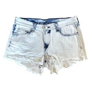 rag & bone denim cutoffs in "Bleach" acid wash Sz 24